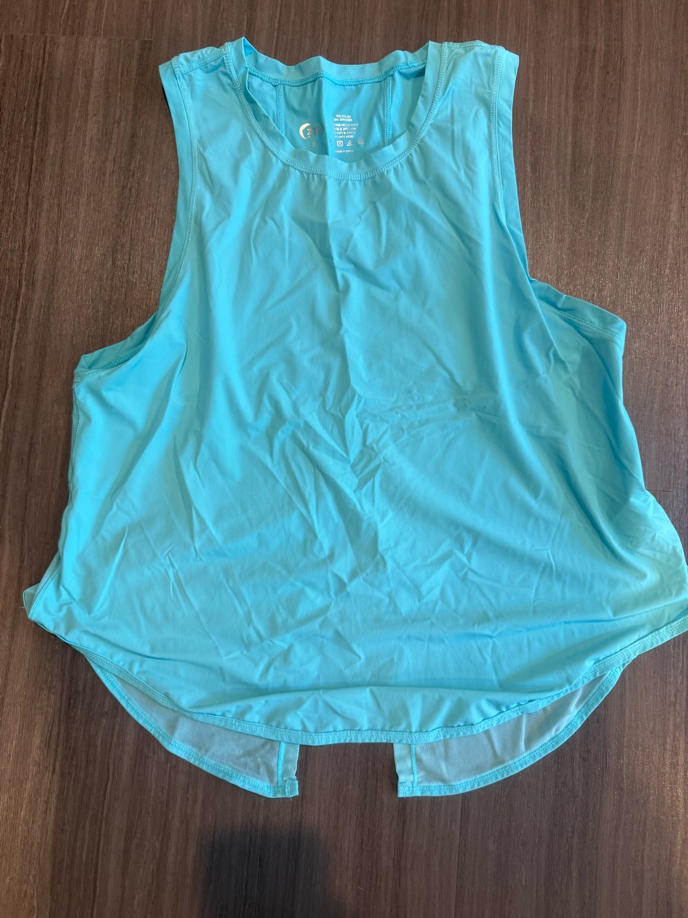 ZYIA ACTIVE Women's Sleeveless Tank Top - Aqua Blue
